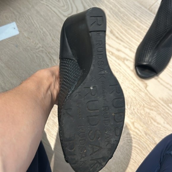 Women’s black peep, toe, Rudsak bootees never worn perfect condition size 39 - Picture 4 of 4